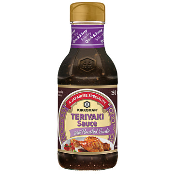 Teriyaki Sosse mit geroestetem Knoblauch, Kikkoman, 250ml 1