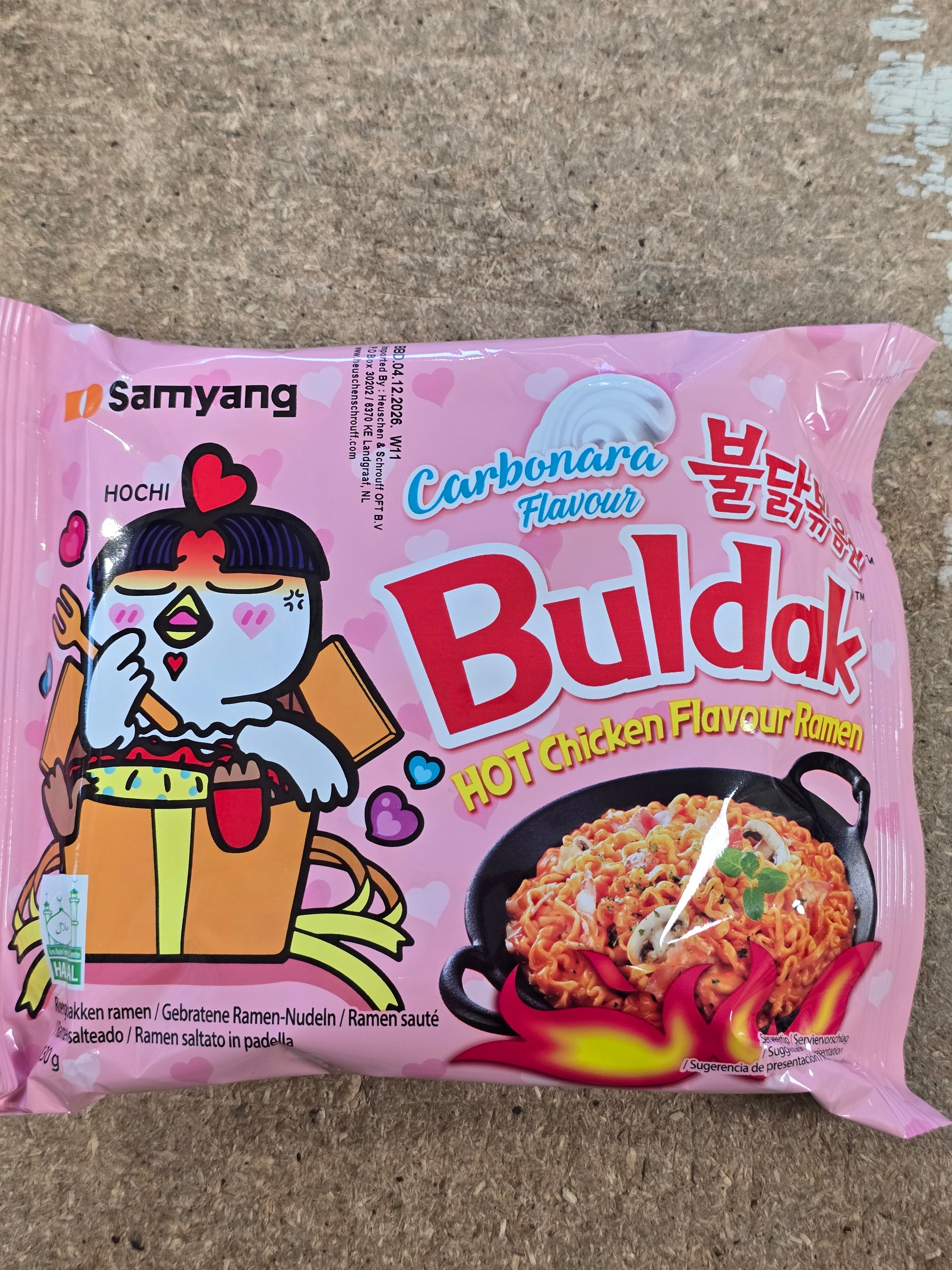 künstliches huhn geschmackspulver Carbonara Buldak Chicken Flavour, Samyang, 140g