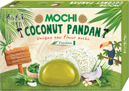 Mochi, Klebereiskuchen Kokosnuss Pandan, 6 St., 180g, Bamboo House