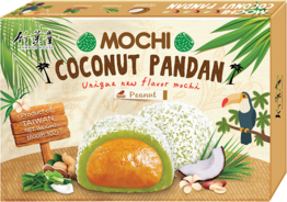 Mochi, Klebereiskuchen Kokosnuss Pandan/Erdnuss, 6 St., 180g, Bamboo House