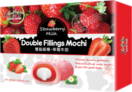 Mochi, Klebereiskuchen Erdbeere und Milch, 6 St., 180g, Bamboo House