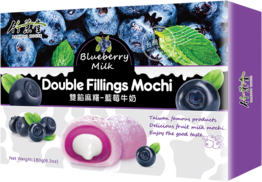 Mochi, Klebereiskuchen Blaubeere und Milch, 6 St., 180g, Bamboo House