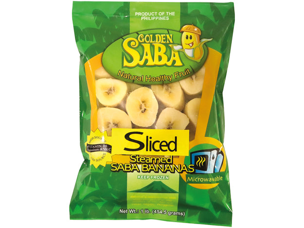 Gedämpfte Saba Bananen, geschnitten, tiefgefroren, Golden Saba, 454g 1
