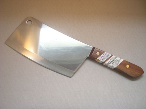 Thai.-Hackmesser mit Holzgriff, zum Hacken von Knochen, KIWI, 33cm (17037)