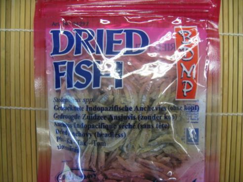 Anchovis, getrocknet, mittelgross, ohne Kopf, BDMP, 100g