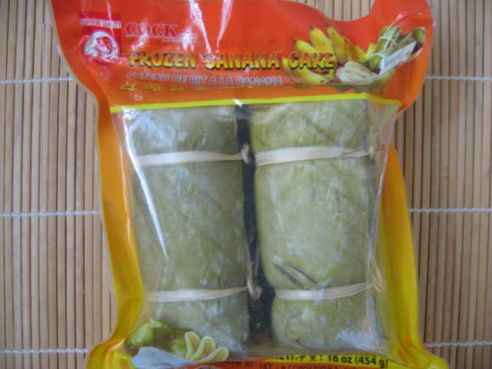 Klebereis mit Banane, eingewickelt in Bananenblaetter, Cock, 454g