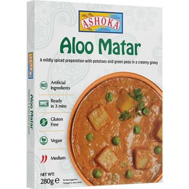 Fertiggericht, Aloo Matar, Ashoka, 280g