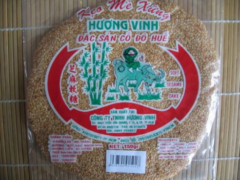 Sesamkaramell Fladen, rund, soft, 150g