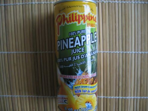 Ananassaft, 100%,  Philippine Brand, 250ml, inklusive 0,25€ Pfand (DPG)