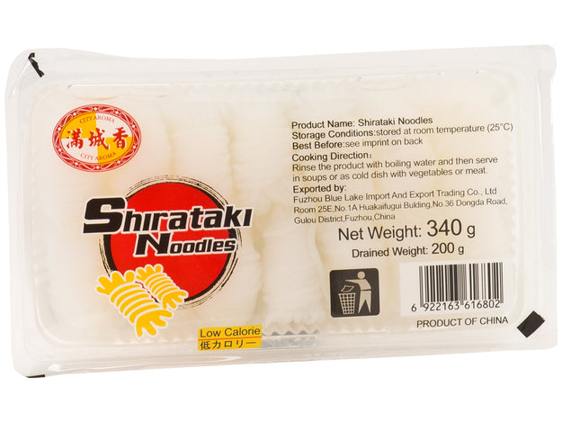 Shirataki, Konjak Nudeln zu Knoten gebunden, City Aroma,  6x340g/200g ATG