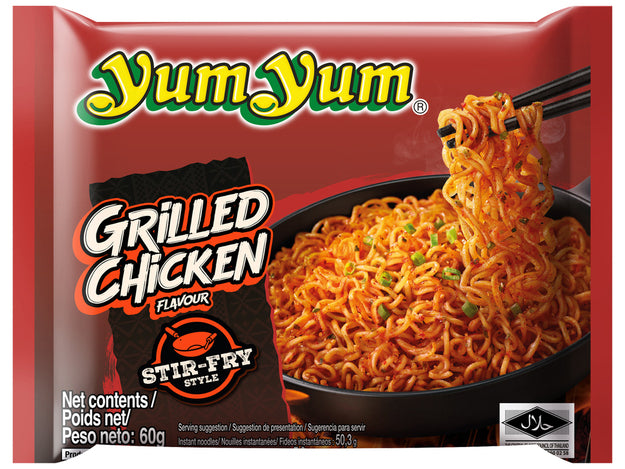 Grilled Chicken, Instant Nudeln, Yum Yum,  30x60g Karton
