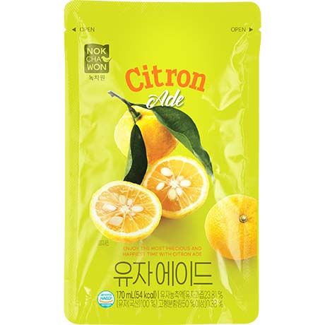 Eistee-Getränk Yuzu & Grüner Tee, NOKCHAWON, 170ml Pouch 1