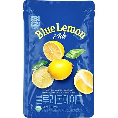 Eistee-Getränk Blue Lemon, NOKCHAWON, 170ml Pouch 1