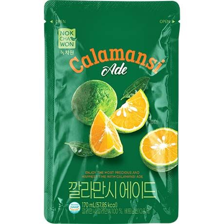 Eistee-Getränk Calamansi & Grüner Tee, NOKCHAWON, 170ml Pouch 1
