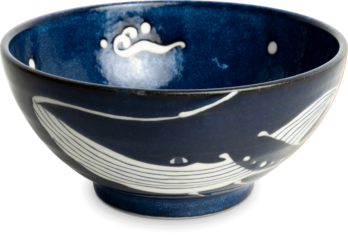 Schüssel, Ramen Bowl, Kujira, der Wal, 19cm, H 9cm, Japan