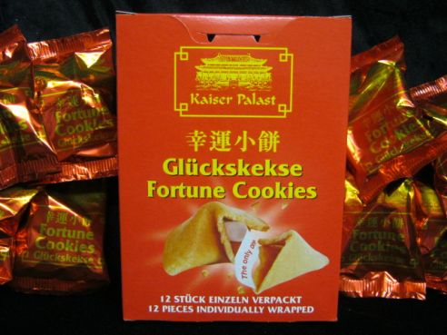 12 Glueckskekse, einzeln verpackt, Text: deutsch/englisch