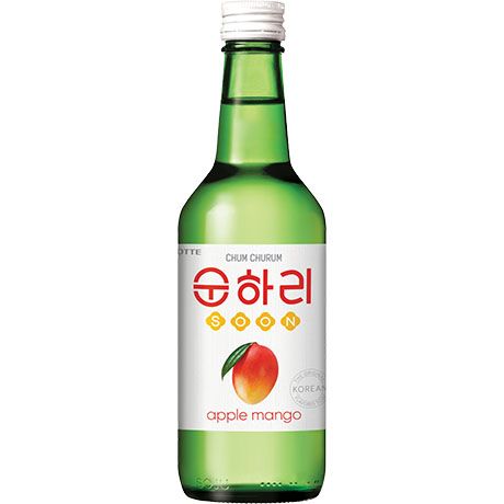 Chamisul Soju, Chum Churum, Apfel-Mango, Vodka aus Korea, Alk. 12 % VOL., 350ml