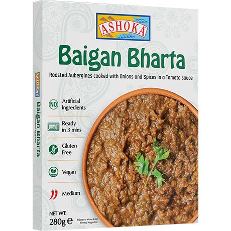 Indisches Fertiggericht, Baigan Bharta, Ashoka, 280g