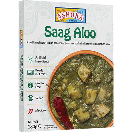 Indisches Fertiggericht, Saag Aloo, Ashoka, 280g