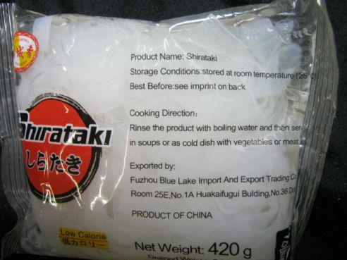 Shirataki, Konjak Bandnudeln, breit, Fetucchine, City Aroma,  1x420g/200g ATG