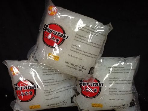 Shirataki, Konjak Bandnudeln, Spaghetti, City Aroma,  3x400g/200g ATG