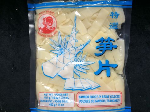 Bambussprossen Scheiben in Lake, Cock Brand, vakuum verpackt, 454g/400g ATG