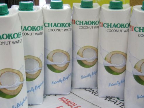 Kokoswasser, reines junges Kokosnusswasser, Chaokoh,  6x1ltr.