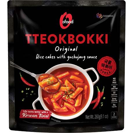 Topokki Original, Rice Cake mit Sosse, O-Food, 260g