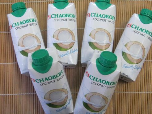 Kokoswasser, reines junges Kokosnusswasser, Chaokoh,  6x330ml.