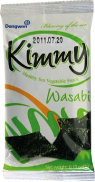 Seetang Snack, Crispy Seaweed, Wasabi, Dongwon, 21,6g (8x2,7g)