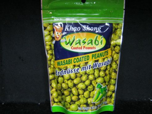 Wasabi Erdnuesse, im Beutel, Khao Shong, 140g