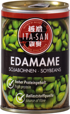 Edamame, gruene Sojabohnen, ohne Schale, 400g, Dose