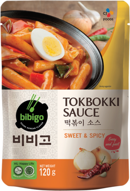 Tokbokki Sauce, sweet & spicy,Tteokbokki Sauce, Bibigo, 120g