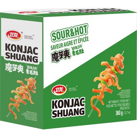 Weilong Konjak Shuang Snack, sauer & scharf, 360g