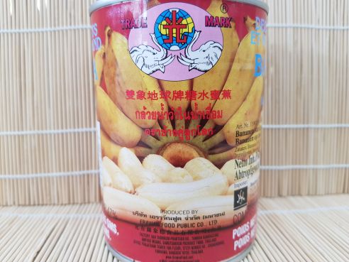 Bananen, ganz, in Sirup, Twin Elephants, 565g/300g ATG