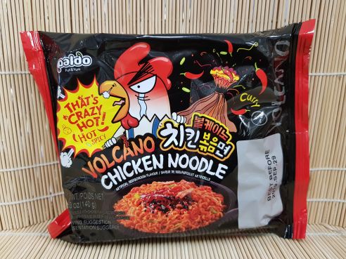 Volcano Huhn, extra scharf, instant Nudelgericht, Paldo, 140g