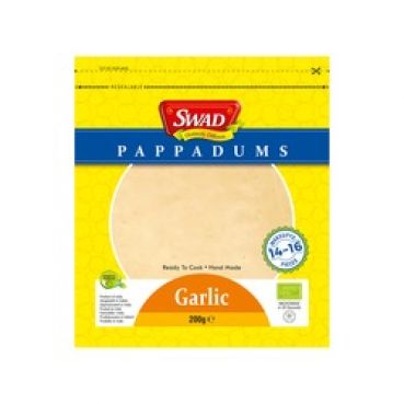 Papadams, Garlic, Knoblauch, Swad, 200g