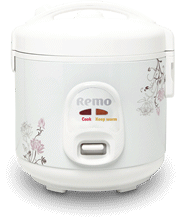 Reiskocher, elektrisch, 1,0 ltr., befestigter Deckel, 400 Watt, REMO