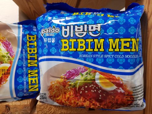 Bibim Men, instant Nudelsuppe, kalte Nudeln, Paldo, 5x130g, Familypack