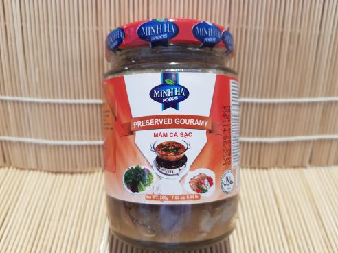Eingelegte Gouramy Fischstueckchen, Mam Ca Sac, Minh Ha, 200g