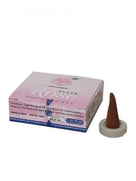 Raeucherkegel, Fresh Rose, Nag Champa, 20g, 12 St.