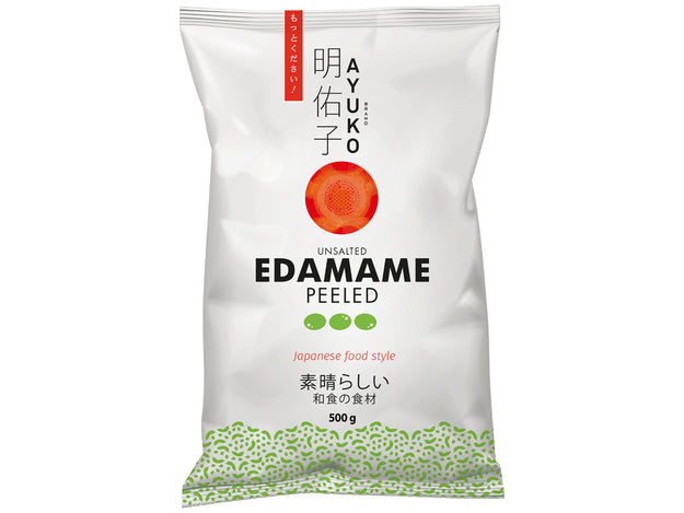Edamame, grüne Sojabohnen, nicht gesalzen und geschält, 500g