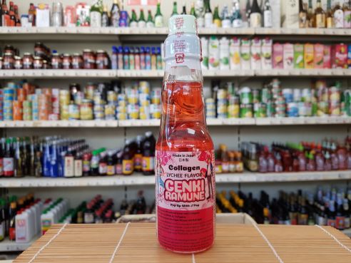 Ramune, japanische Limonade mit Kohlensaeure, Collagen Lychee , 200ml