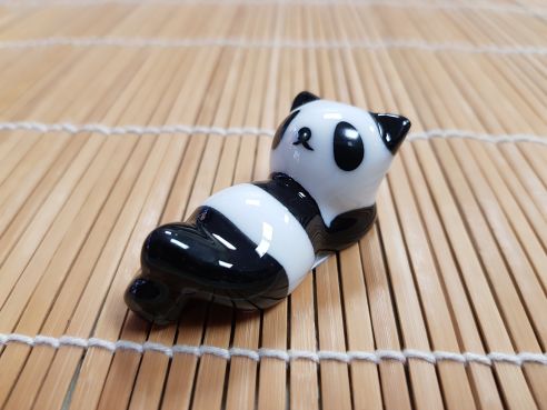 Ablegebank fuer Essstaebchen, Panda Baer , Rueckenlage, 5,5x2,5cm