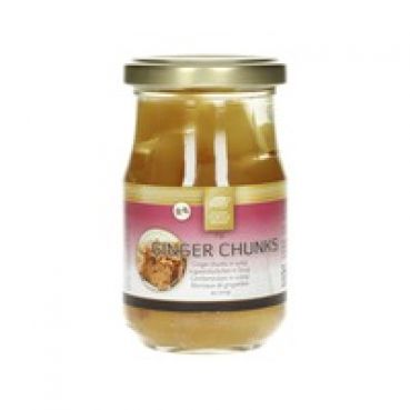 Ginger Chunks, Ingwerwürfel in Sirup, kandierter Ingwer, GT, 240g