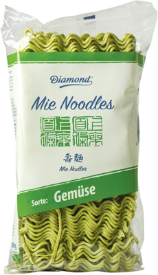 Mie Nudeln mit Gemuesepulver, ohne Ei, Diamond, 250g