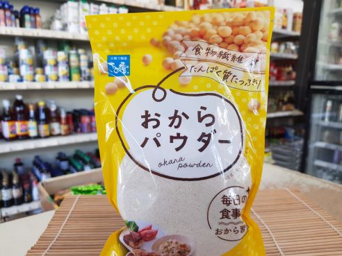 Okara (Sojamehl), getrocknetes Sojapueree, Sojapulpe, Trester, 100g