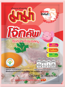 Instant Reissuppe (Porridge), Schwein, Jok Moo, 3x26g, Mama Thai Food, 78g