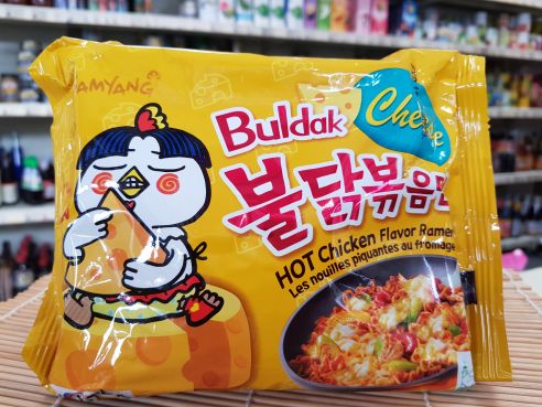 Huhn Käse Geschmack, Buldak Chicken Cheese Flavour, Samyang,  5x140g