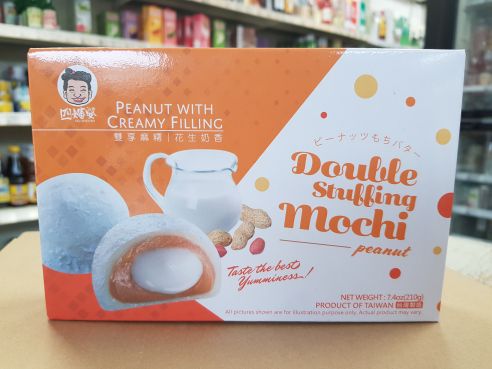 Mochi, Klebereiskuchen mit Double Stuffing, Erdnuss, 6 St., 210g, SSP